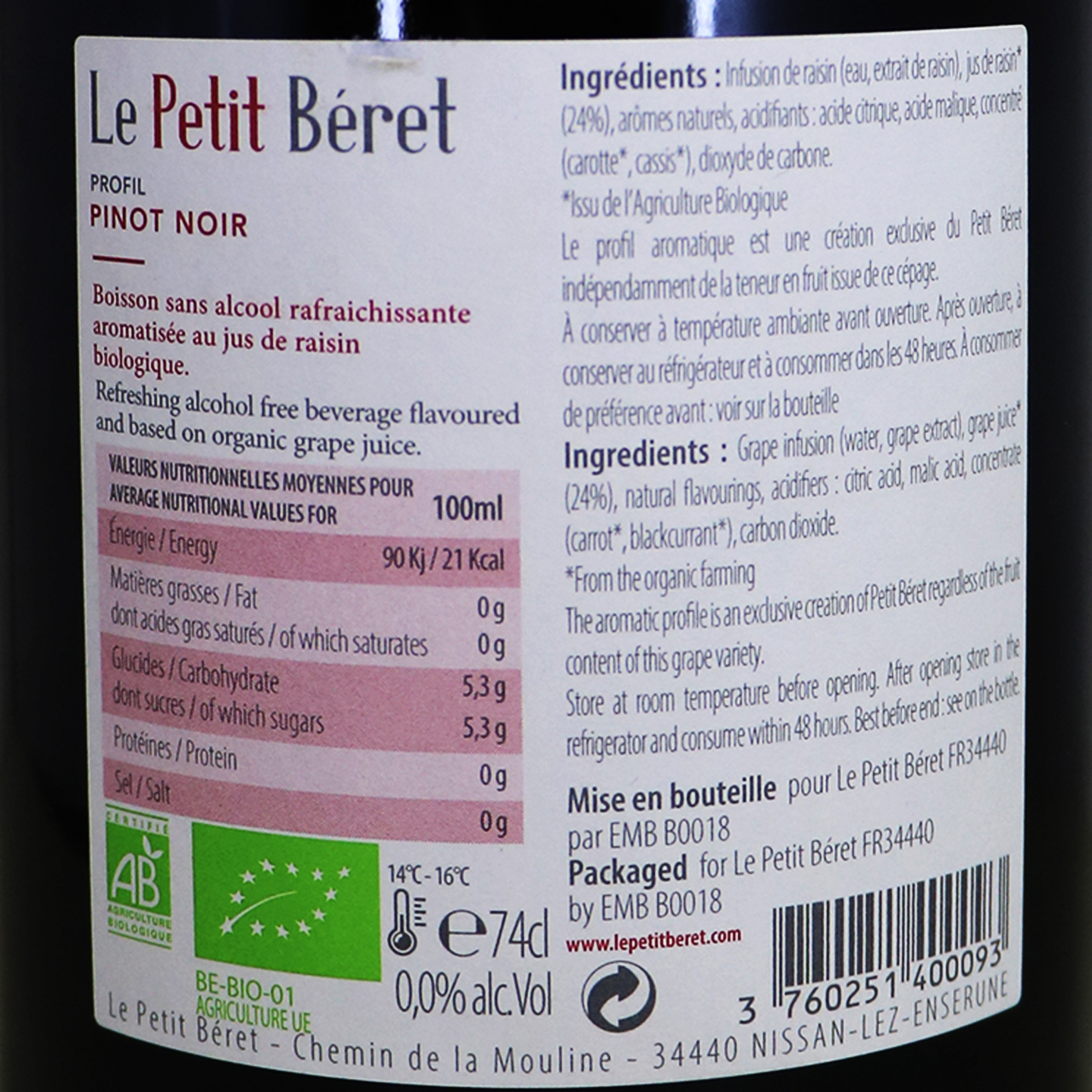 Pinot Noir, Petit Béret